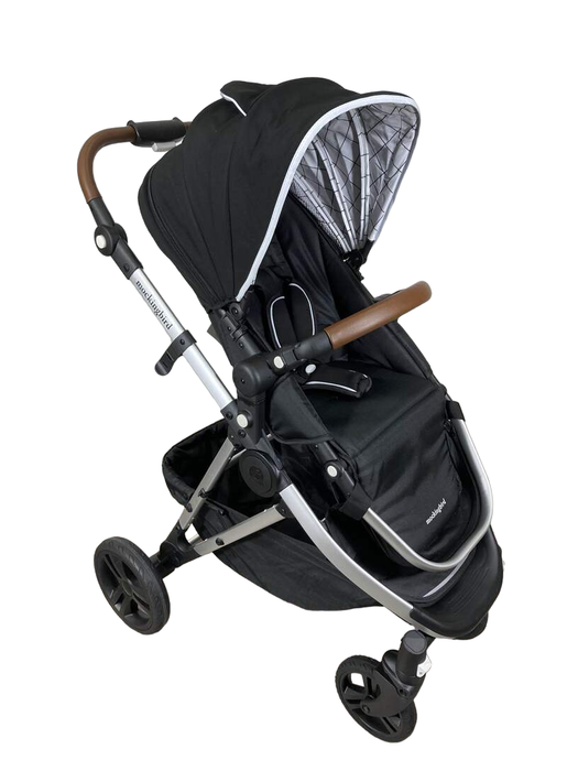 used Mockingbird Single Stroller, 2023, Black, Windowpane, Silver With Penny Leather