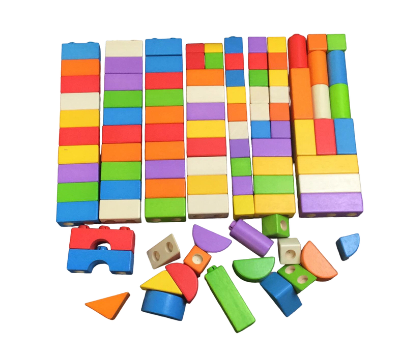 secondhand Bigjigs Toys Click Blocks Set