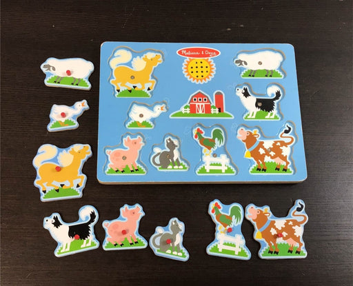 secondhand Melissa & Doug Sound Puzzle, Farm Animals 