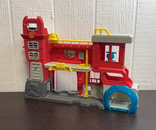 used Playskool Heroes Transformers Rescue Bots Griffin Rock Firehouse Headquarters