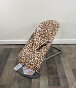 used BabyBjorn Bouncer Bliss, Dark Gray Frame, Beige/Leopard Cotton Classic Quilt