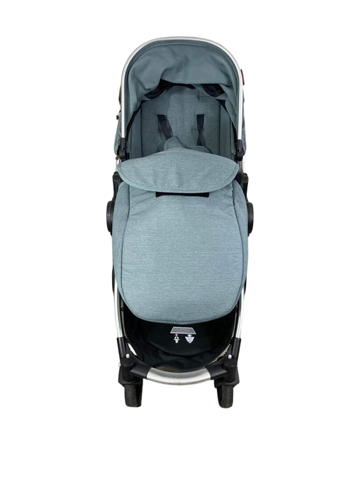 secondhand Mompush Ultimate 2 Baby Stroller, Sage with Silver Frame