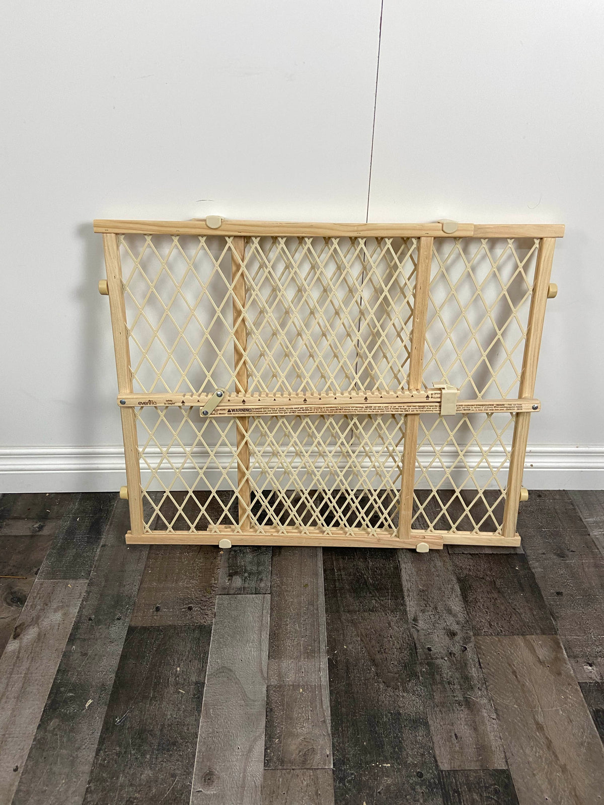 evenflo top of stair gate wood Evenflo Position & Lock Adjustable Wood Baby Gate, Natural Wood
