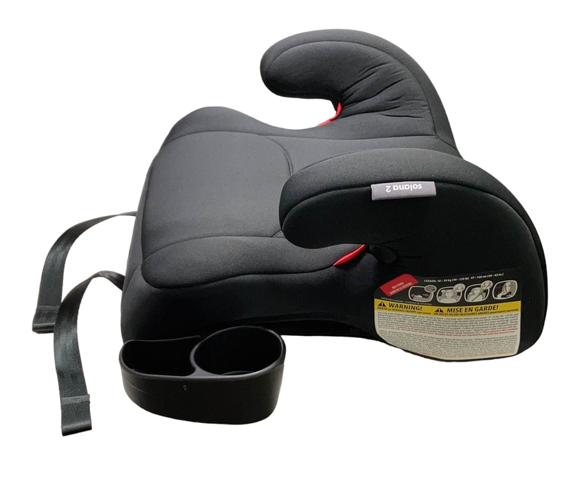 secondhand Diono Solana 2 Backless Booster Seat, 2022, With LATCH, Black