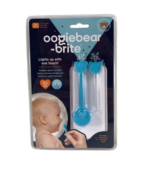 NEW - OOGIEBEAR-Brite - Lights up with one touch Removes Babys Boogers &  Earwax