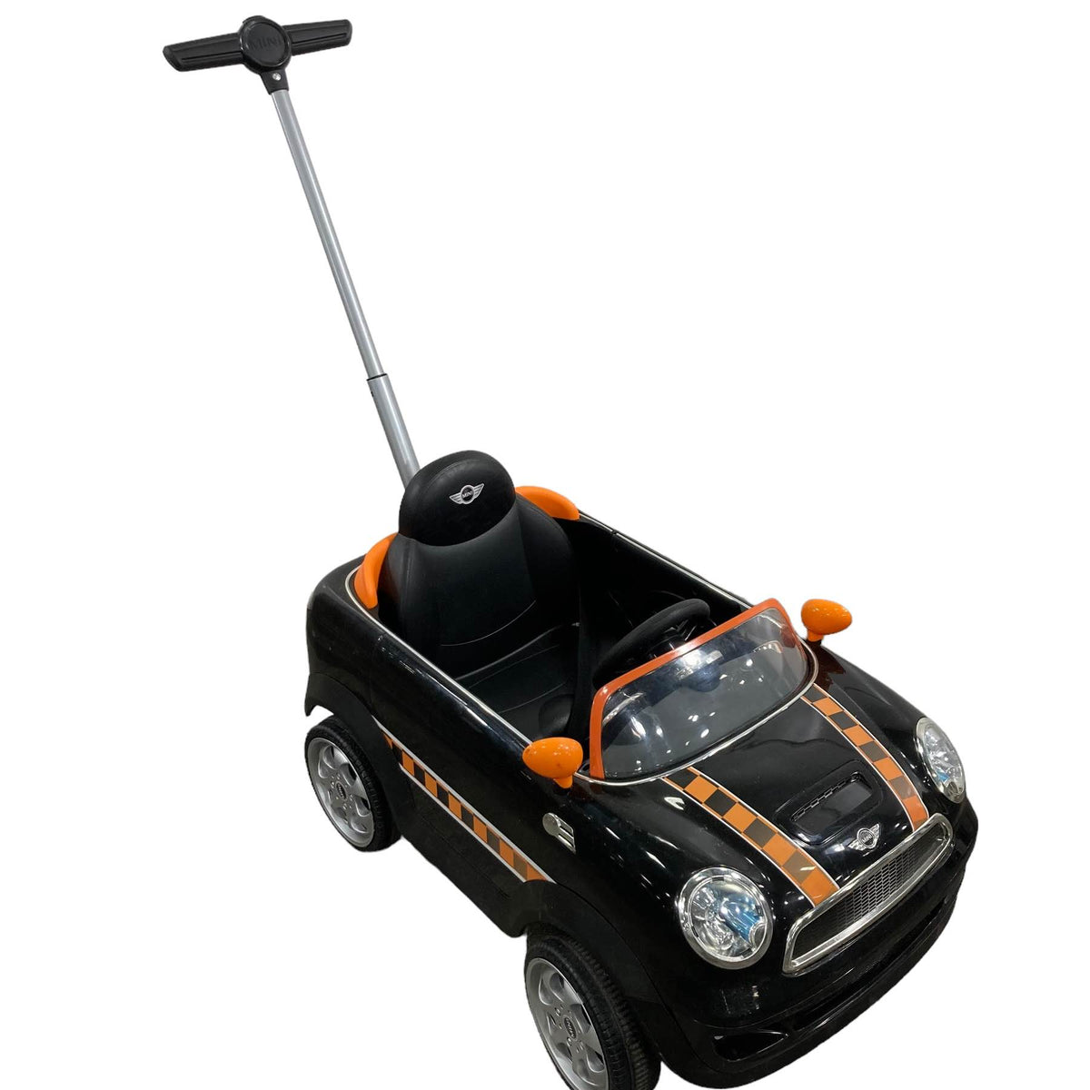 Huffy Mini Cooper Avigo Ride-On Car with Push Stroller Handle