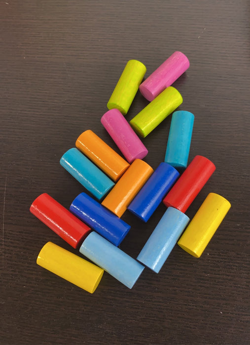 used HABA Rainbow Wheels Pegging Game