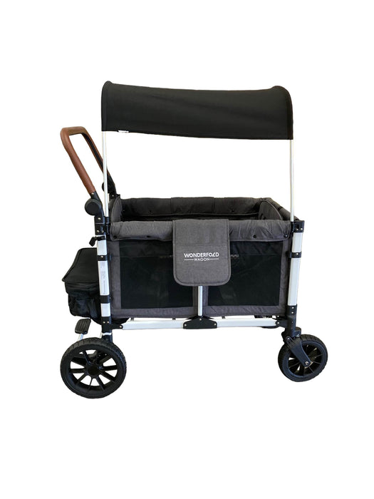 used Wonderfold W4S 2.0 Multifunctional Stroller Wagon, 2021, Charcoal Grey, White Frame