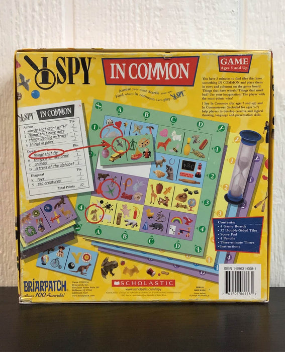 secondhand Scholastic I Spy In Common Game