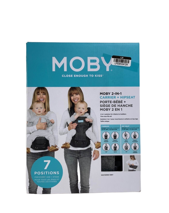 used Moby 2-in-1 Baby Carrier + Hip Seat