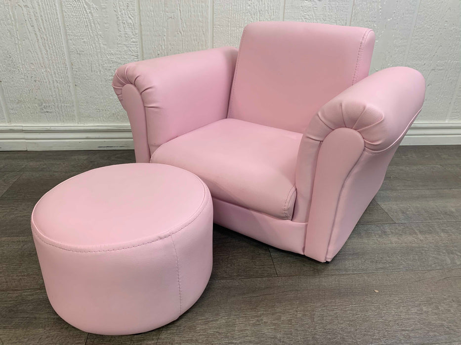 used Little Devils Toddler Chair And Ottoman, Pink