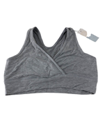 used Kindred Bravely French Terry Racerback Nursing And Sleep Bra, Grey Heather, Large