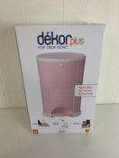 secondhand Diaper Dekor Plus Diaper Pail, Soft pink and white