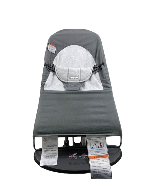 used BabyBjorn Bouncer Balance, Dark Grey/Grey, Black Frame