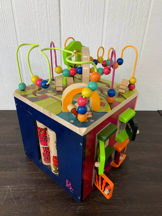 secondhand B. Toys Zany Zoo Wooden Activity Cube