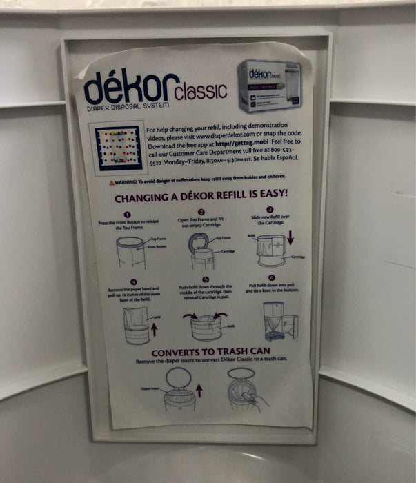 Shop Diaper Dekor Classic Diaper Pail, White at GoodBuy Gear
