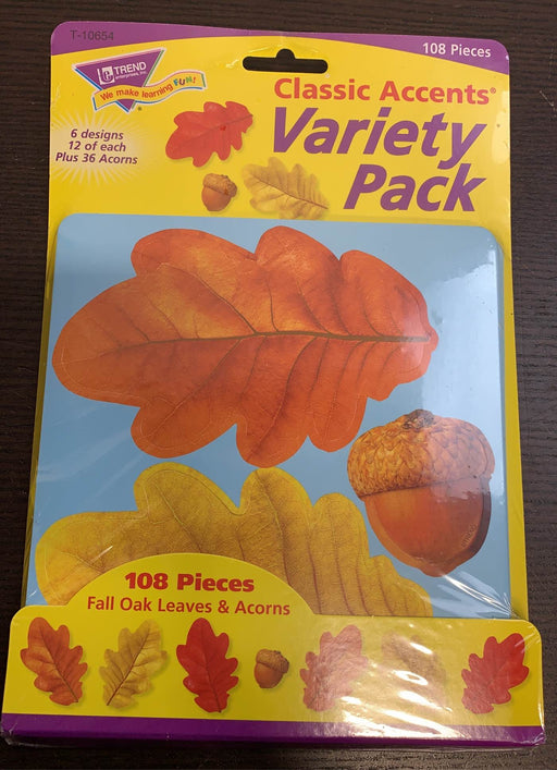 used Trend Enterprises Classic Accents Variety Pack, Fall Oak Leaves & Acorns