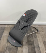 used BabyBjorn Bouncer Bliss, Dark Gray Frame, Anthracite Cotton Classic Quilt