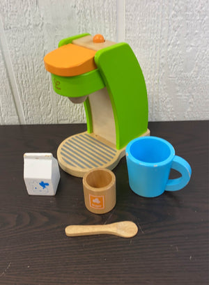 Hape Kid's Coffee Maker Wooden Play Kitchen Set with Accessories