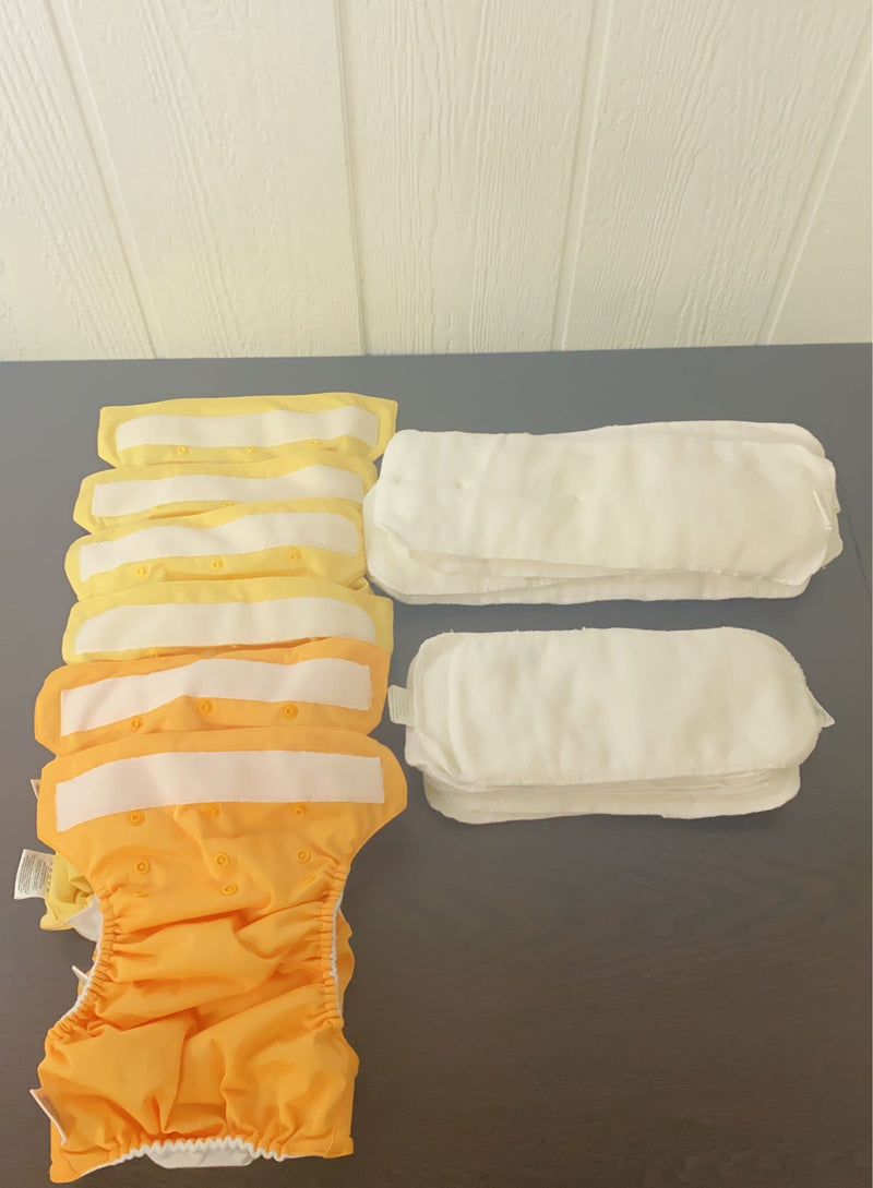 BUNDLE bumGenius Hook And Loop Diapers With Inserts, Set of 6