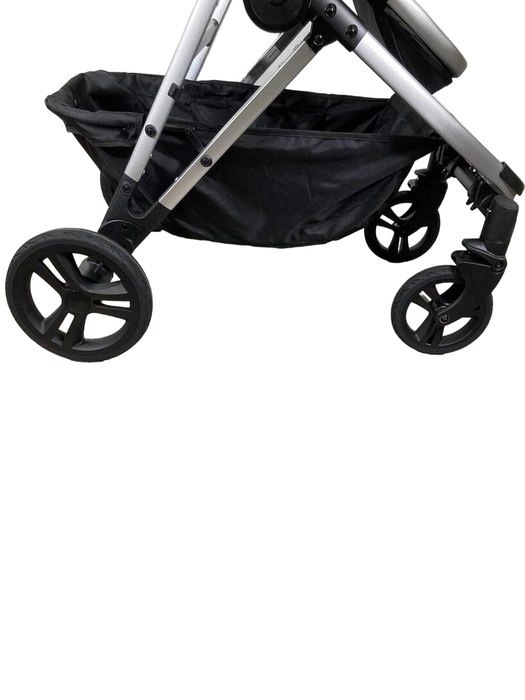 used Mockingbird Single to Double Stroller, 2023, Silver with Black Leather, Windowpane, Black