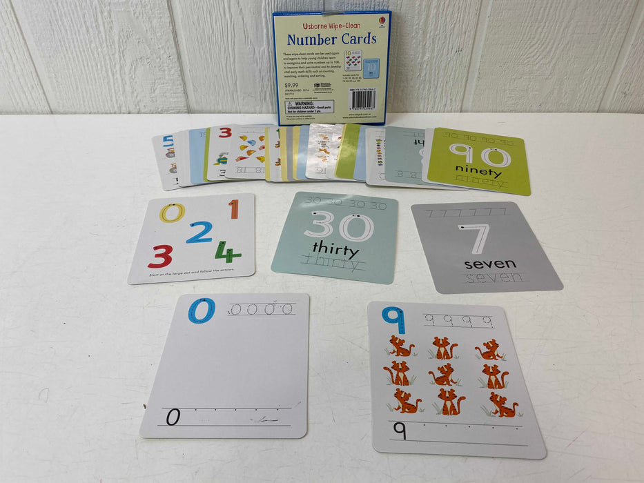 used Usborne Wipe-Clean Number Cards