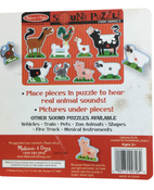 secondhand Melissa & Doug Sound Puzzle, Farm Animals 
