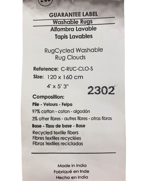 Shop Lorena Canals Clouds RugCycle Washable Rug 4' 7'' x 6' 7'' at GoodBuy Gear