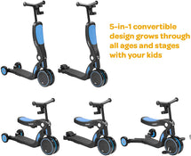 Larktale Scoobi 5-in-1 Scooter, Freshwater (Blue/Black)