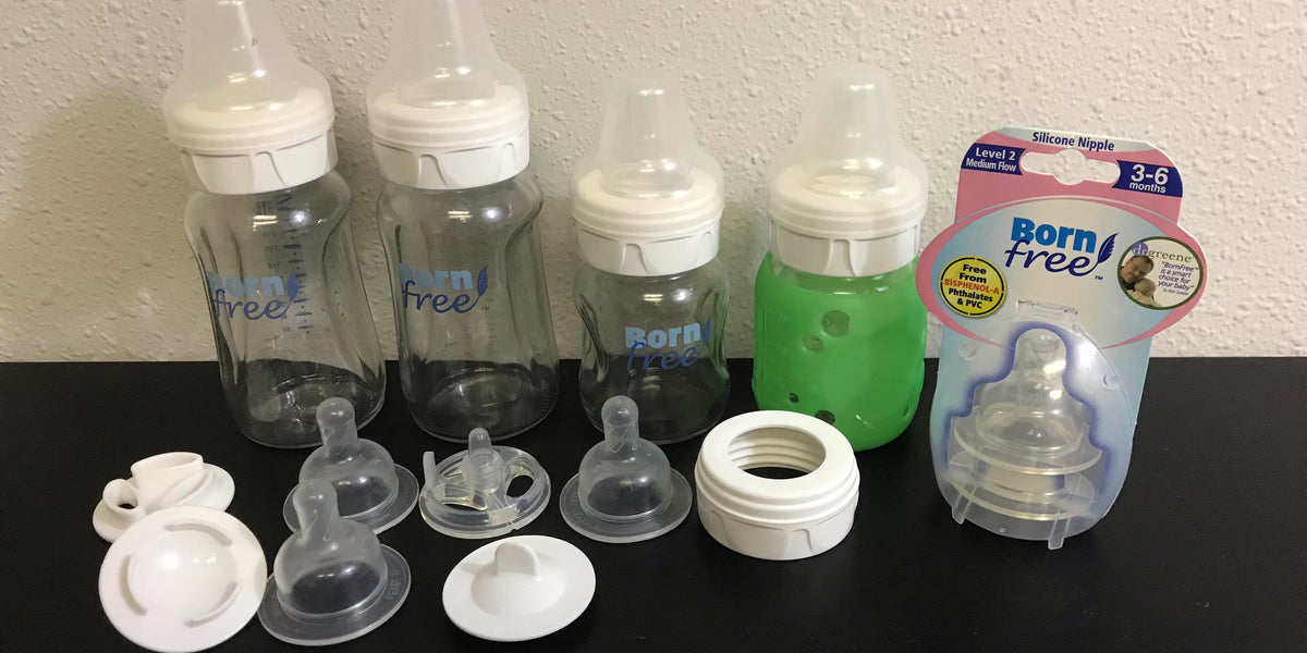 BUNDLE Glass Born Free Baby Bottles