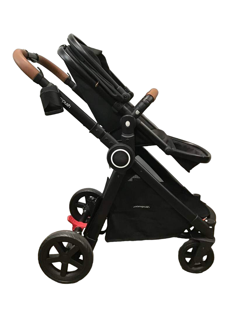 Mompush Ultimate 2 Baby Stroller Only, 2023, Black with Black Frame