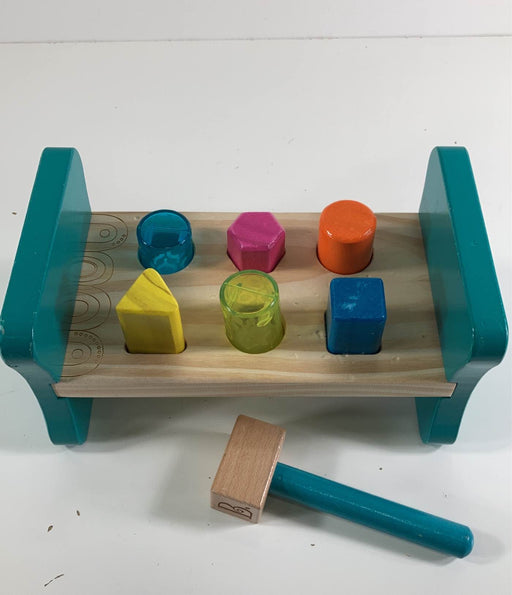 secondhand B. toys Wooden Shape Sorter Hammering Bench