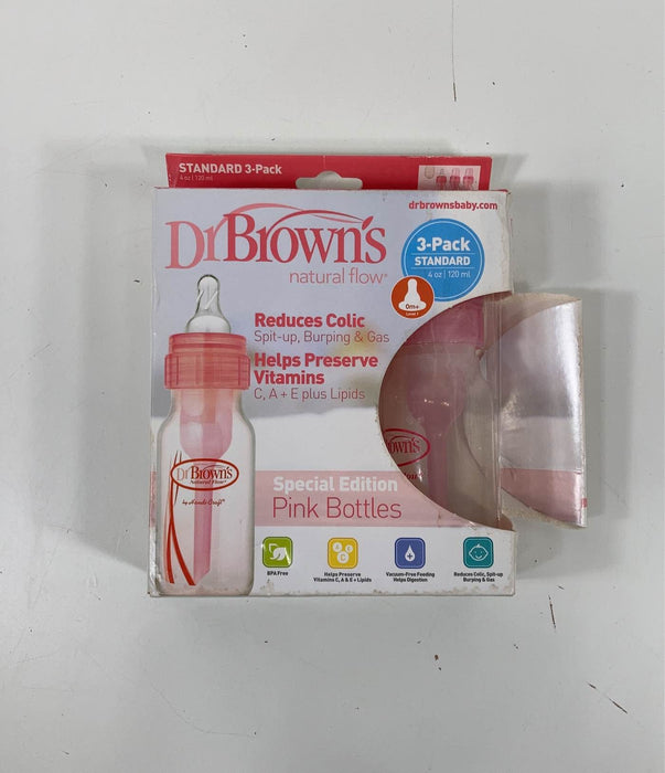 used Dr. Brown's Natural Flow Original Anti-Colic Bottles 3-Pack, 4oz