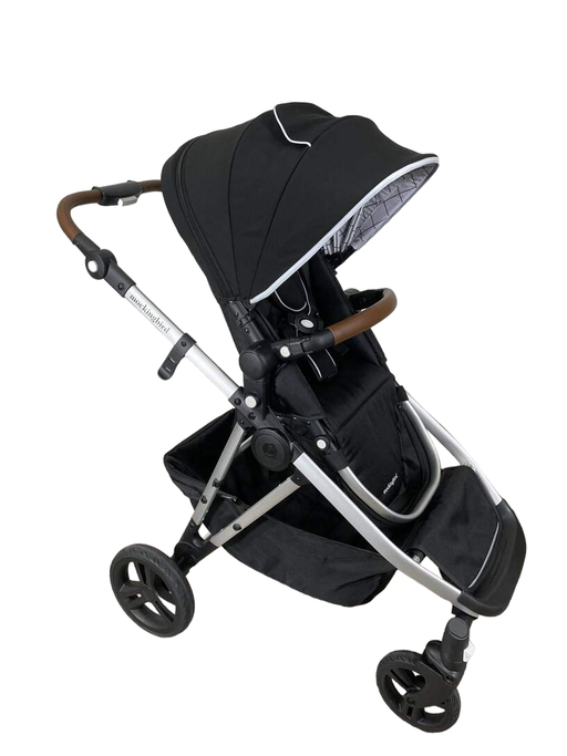 used Mockingbird Single to Double Stroller, 2022, Silver with Penny Leather, Windowpane, Black