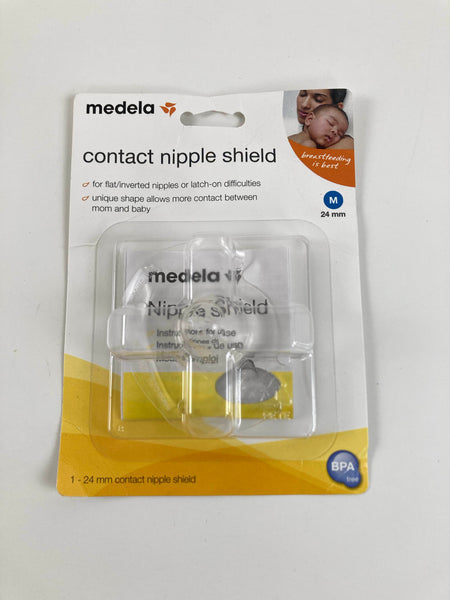 Medela Contact Nipple Shield, 24mm Medium, Nippleshield for Breastfeeding  with Latch Difficulties or Flat or Inverted Nipples, Made Without BPA