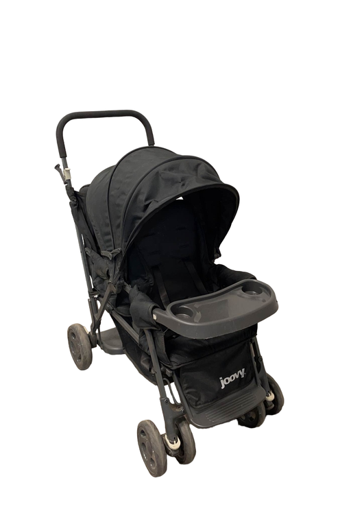 secondhand Joovy Caboose Too Graphite Sit and Stand Double Stroller, 2018, Black