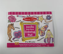 used Melissa & Doug Jumbo 50-Page Kids' Coloring Pad Activity Book