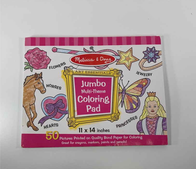 used Melissa & Doug Jumbo 50-Page Kids' Coloring Pad Activity Book