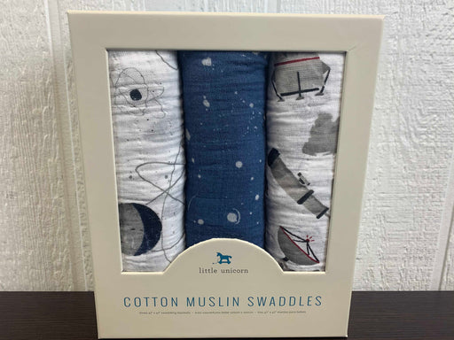 used Little Unicorn Cotton Muslin Swaddles 3-Pack, Ground Control