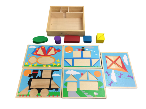 secondhand Melissa & Doug Beginner Pattern Blocks