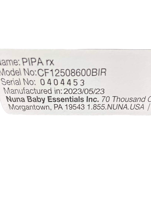 Nuna PIPA rx Infant Car Seat, Birch, 2023