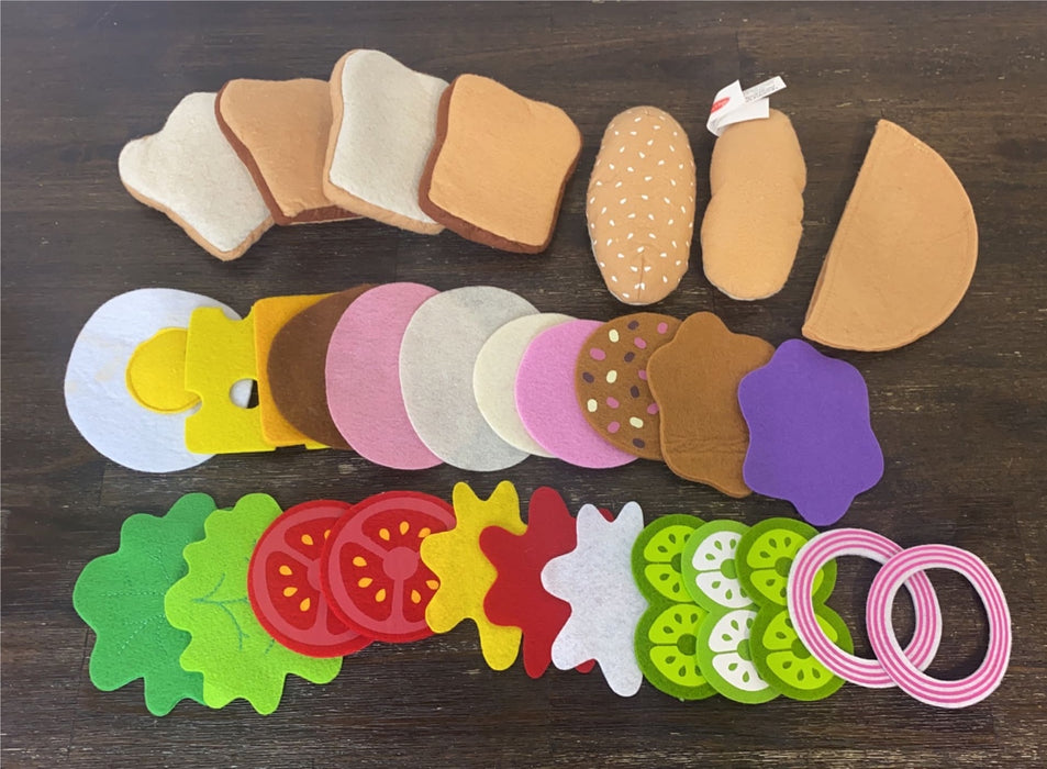 used Melissa & Doug Felt Play Food Sandwich Set