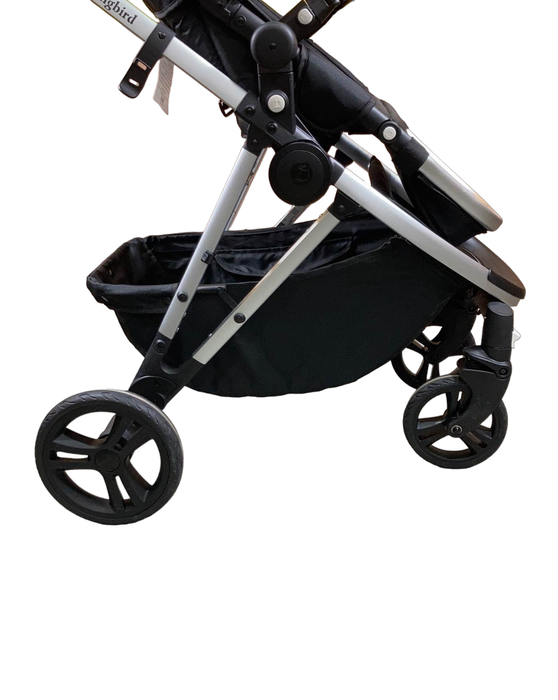 used Mockingbird Single Stroller, 2023, Black, Windowpane, Silver With Penny Leather