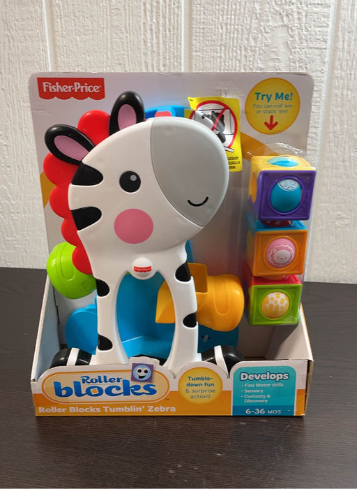 used Fisher Price Roller Blocks Tumblin’ Zebra