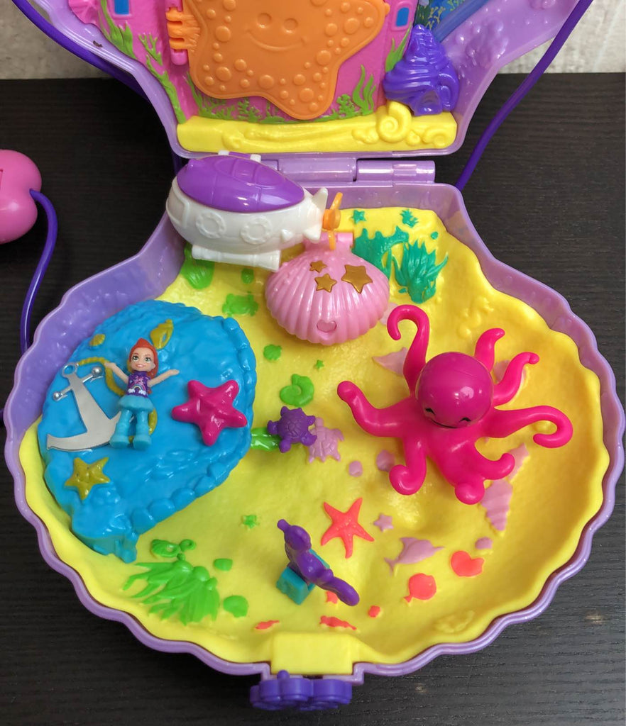 Power Sea Shell Polly Pocket Power Seashell Purse Compact