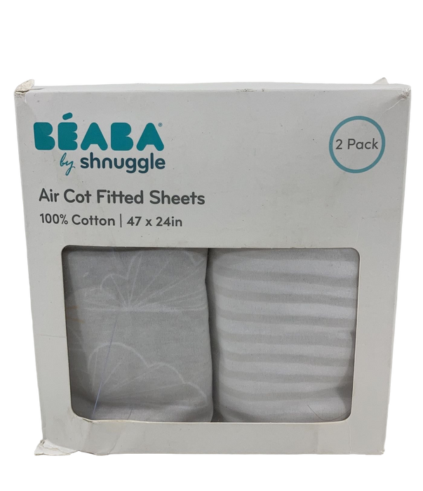 Beaba Air Cot Fitted Sheets, 2 Pack