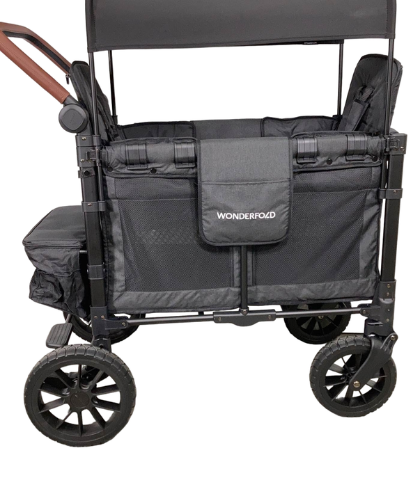 Wonderfold W2 Luxe Multifunctional Double Stroller Wagon, Volcanic Black, 2023