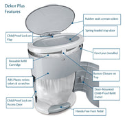 used Diaper Dekor Plus Diaper Pail, Sky Blue