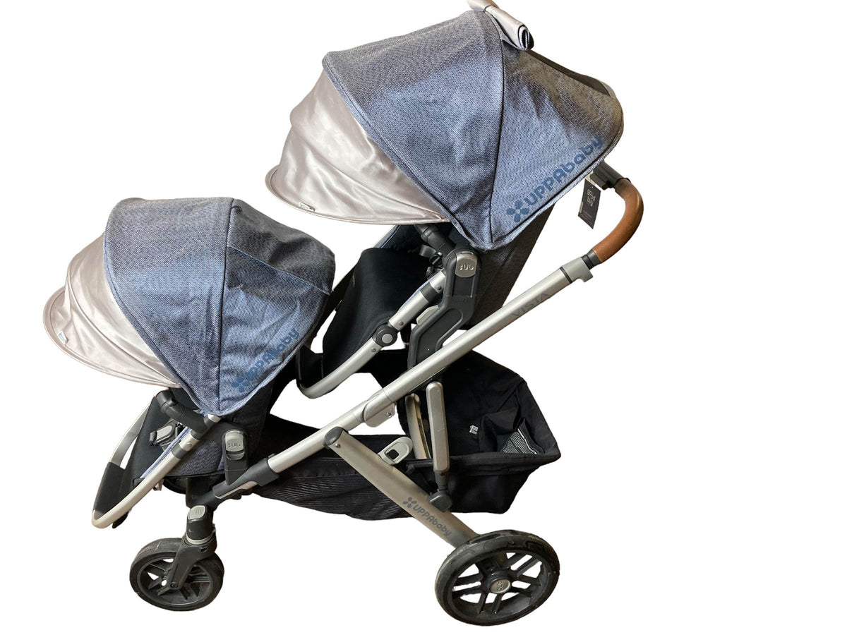 UPPAbaby VISTA Double Stroller, 2017, Gregory (Blue Melange)