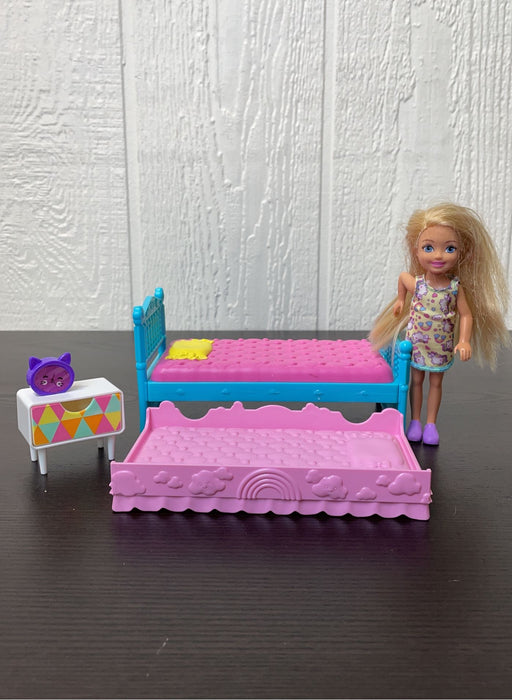 secondhand Barbie Chelsea Dolls, Bedroom Play Set